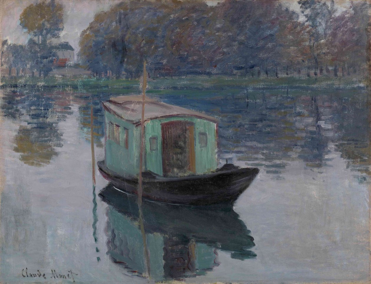 A stúdióhajó, 1874 alkotó: Claude Monet