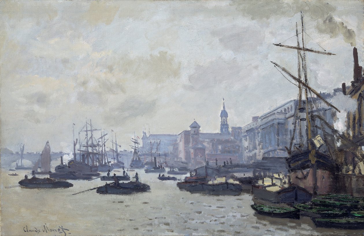 "Temze Londonban", 1871 alkotó: Claude Monet