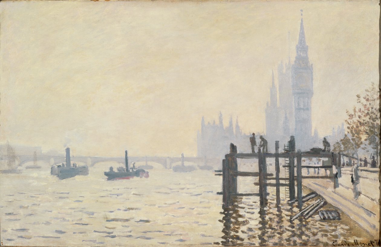 A Temze Westminster alatt ... (olaj, vászon) alkotó: Claude Monet