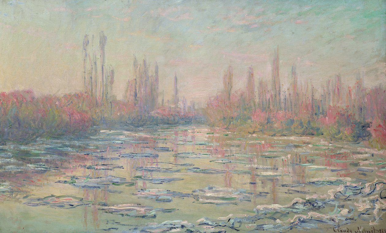 Olvadás a Szajnánál, Vetheuil közelében, 1880 alkotó: Claude Monet