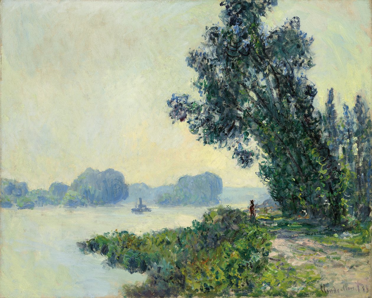 A vontatóút Granvalnál; A granvali vontatóút, 1883 alkotó: Claude Monet