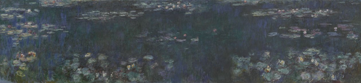 A tavirózsa - zöld tükörképek, 1914-1926 alkotó: Claude Monet
