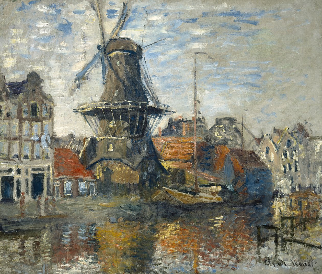 A szélmalom, Amszterdam, 1871 alkotó: Claude Monet