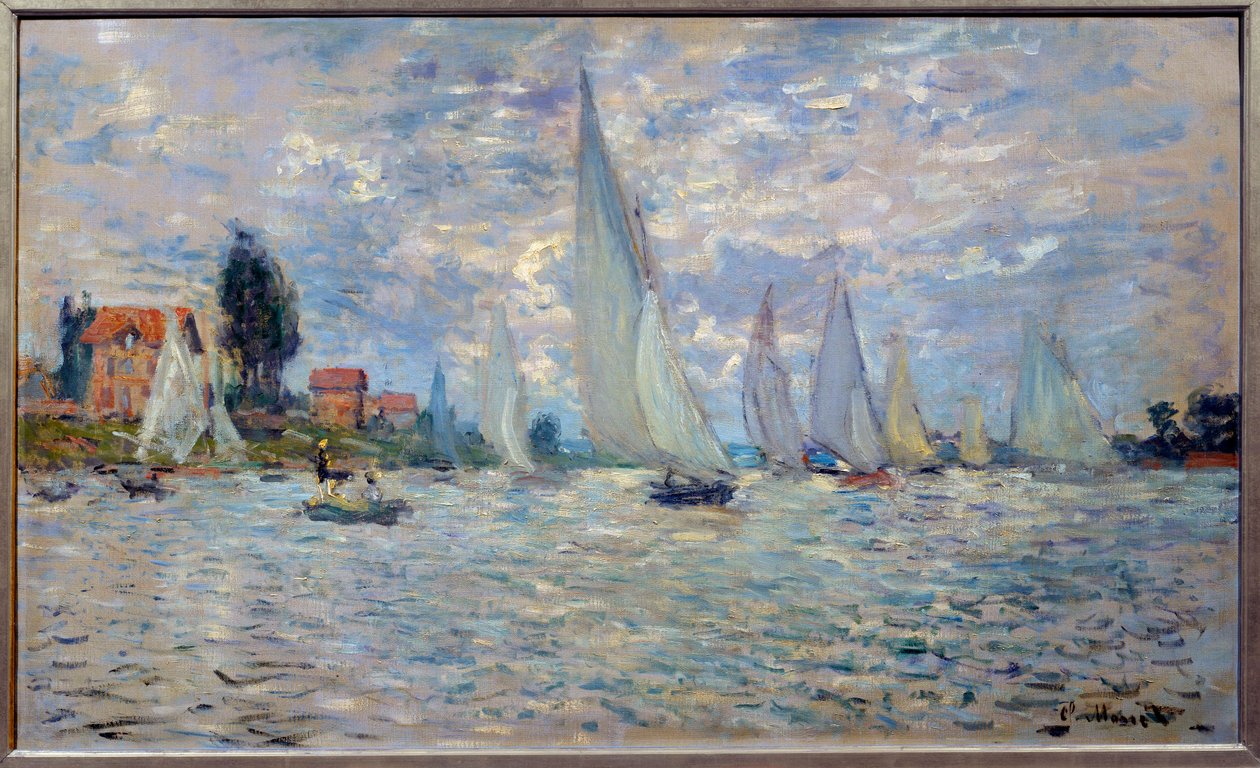 A csónakok. Regates egy Argenteuil-festmény, Claude Monet (1840-1926) 1874 V. 0,6x1 m Párizs, Muse d