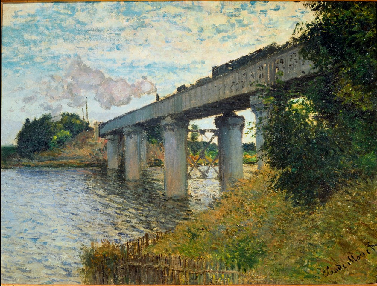 A vasút hídja Argenteuil-ban alkotó: Claude Monet