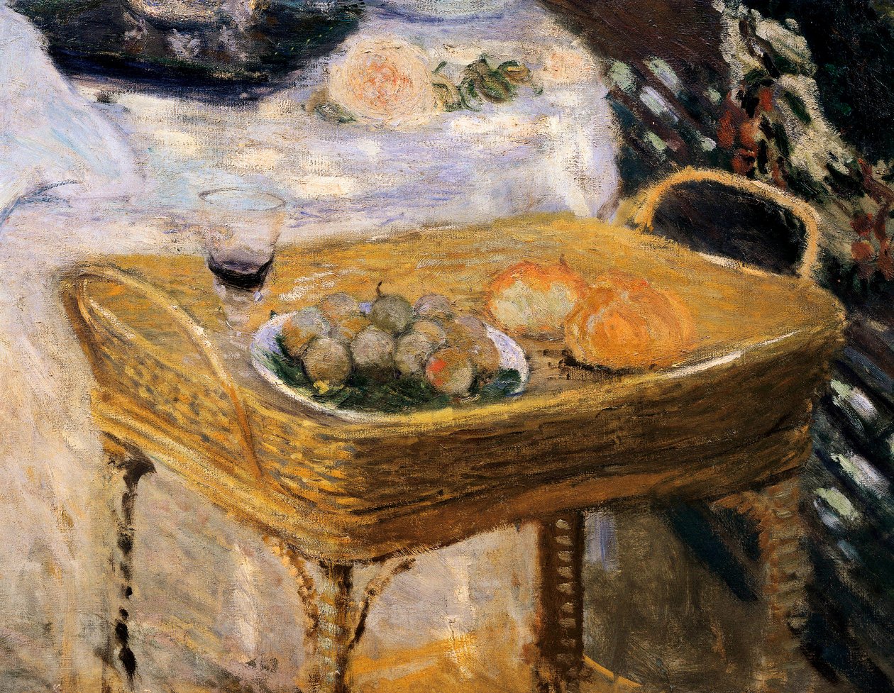 Az ebéd, dísztábla, amely az argenteuili Monet kertjét mutatja be 9részlet) alkotó: Claude Monet