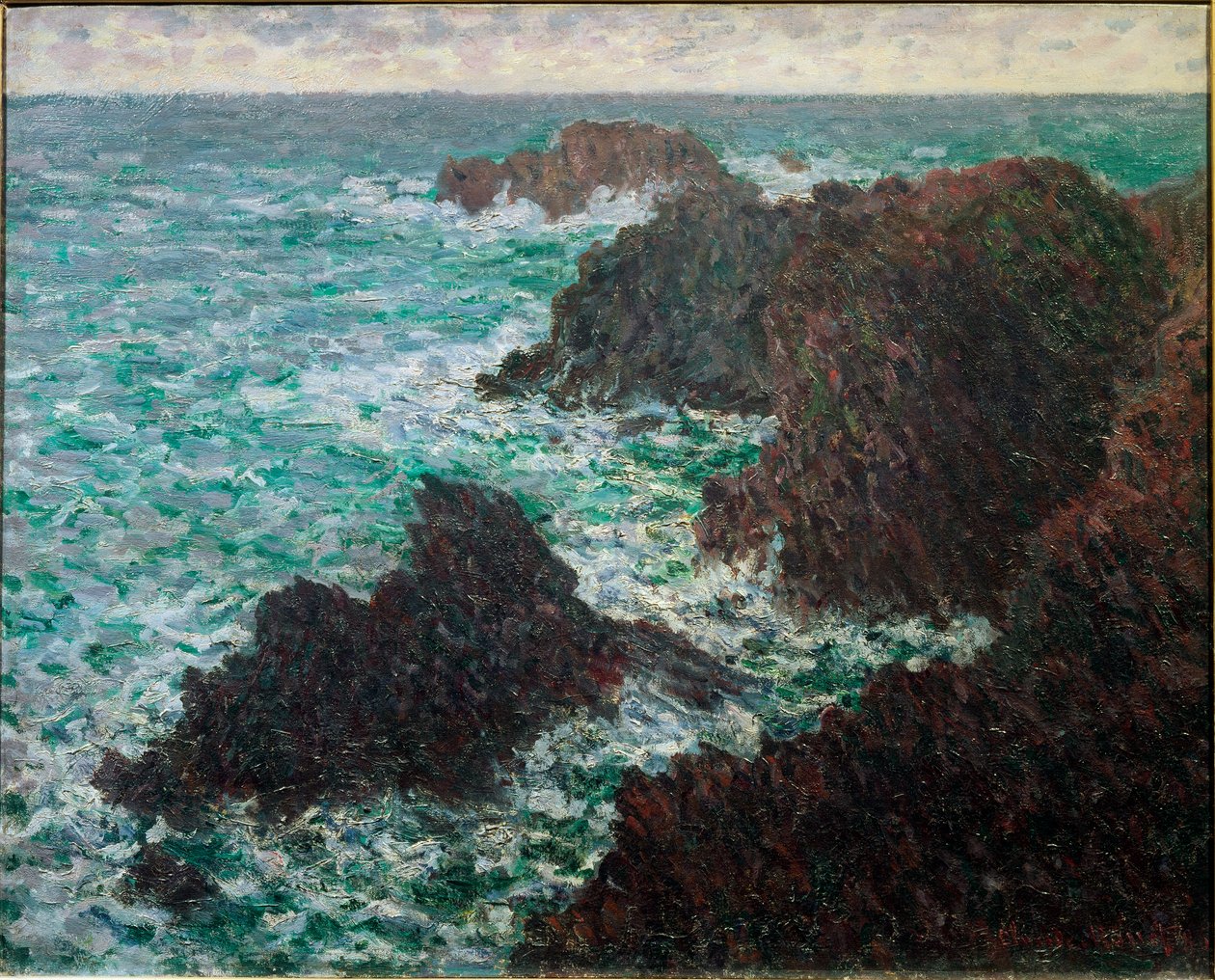 Belle-Ile sziklái, a vad part alkotó: Claude Monet