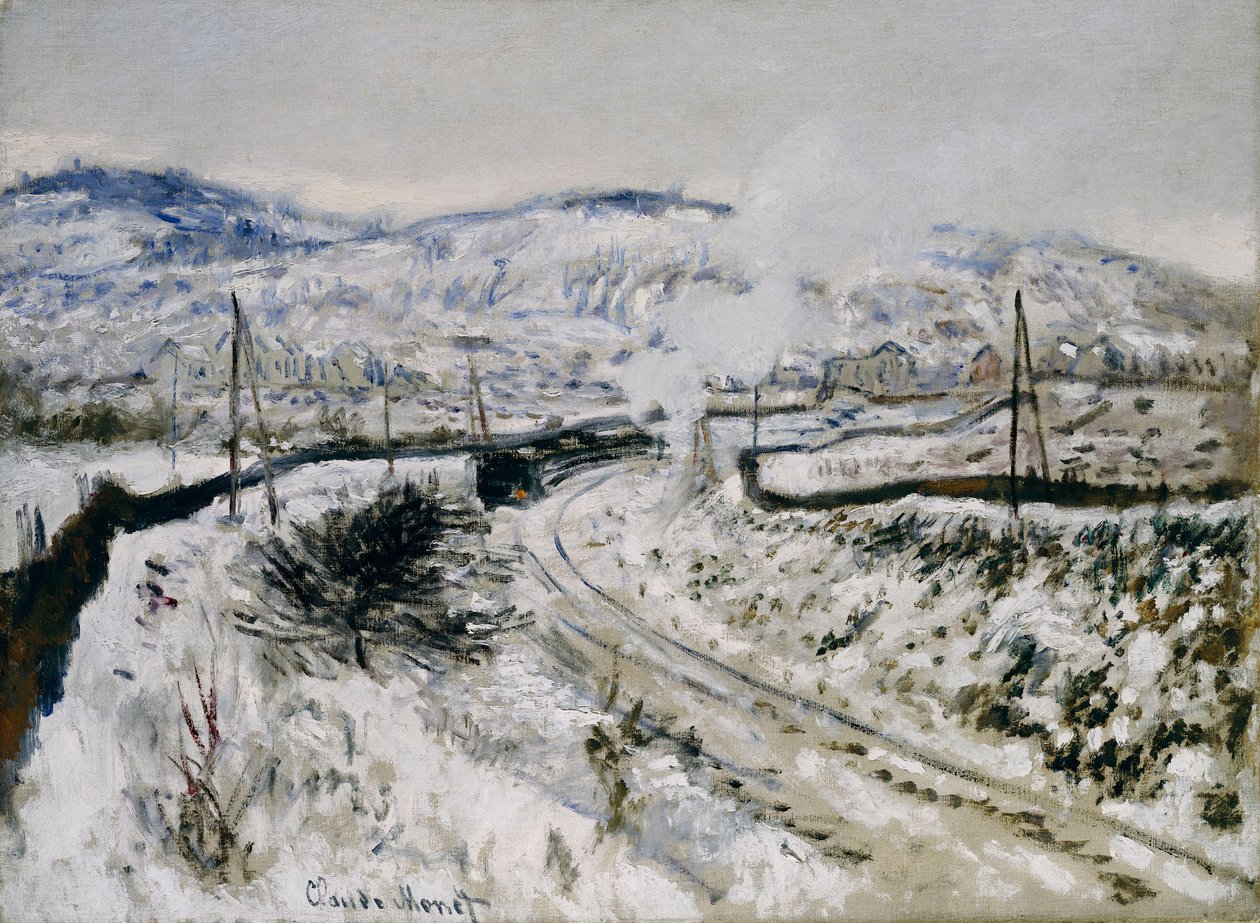 Vonat a hóban Argenteuilban alkotó: Claude Monet