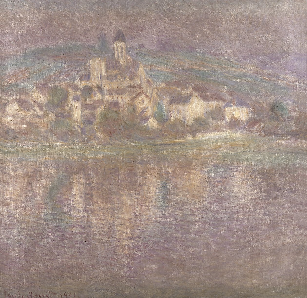Vetheuil, naplemente, 1901 alkotó: Claude Monet