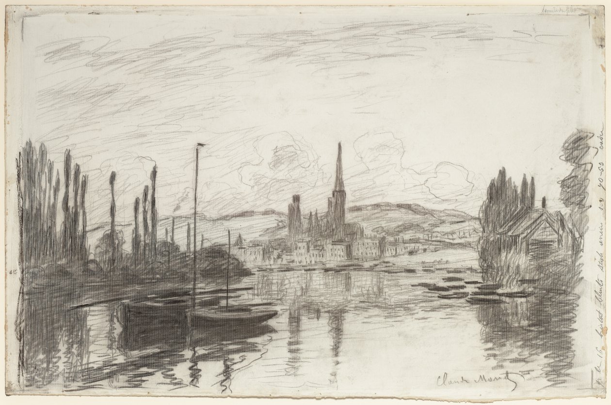 Rouen látképe alkotó: Claude Monet