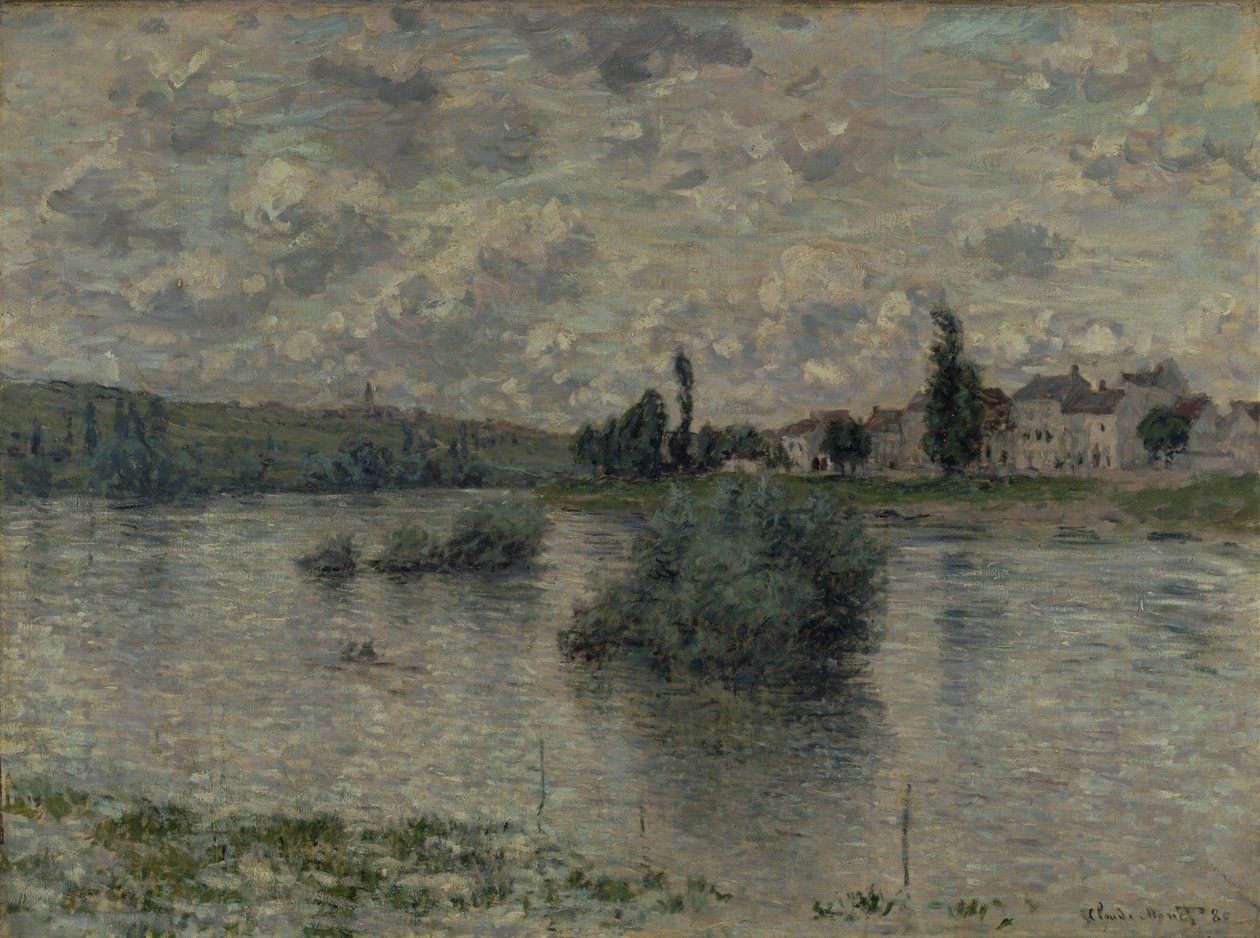 Kilátás a Szajnára, Lavacourt, 1880 alkotó: Claude Monet