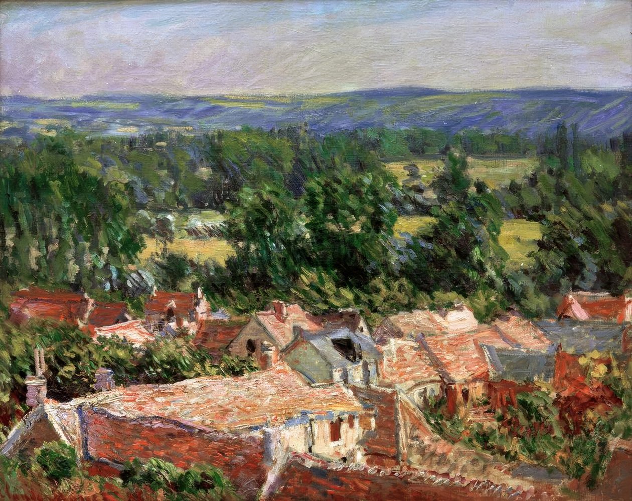 Kilátás Giverny falujára alkotó: Claude Monet
