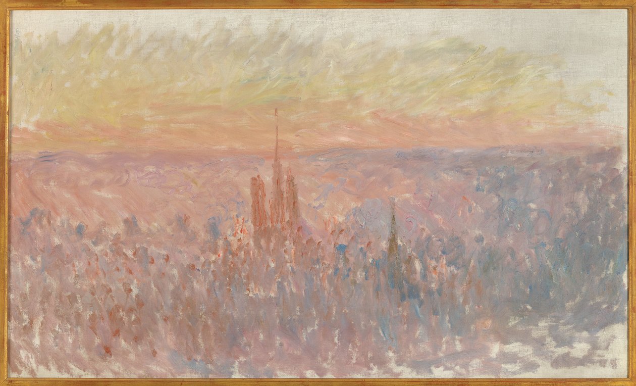 Rouen városának általános látképe alkotó: Claude Monet