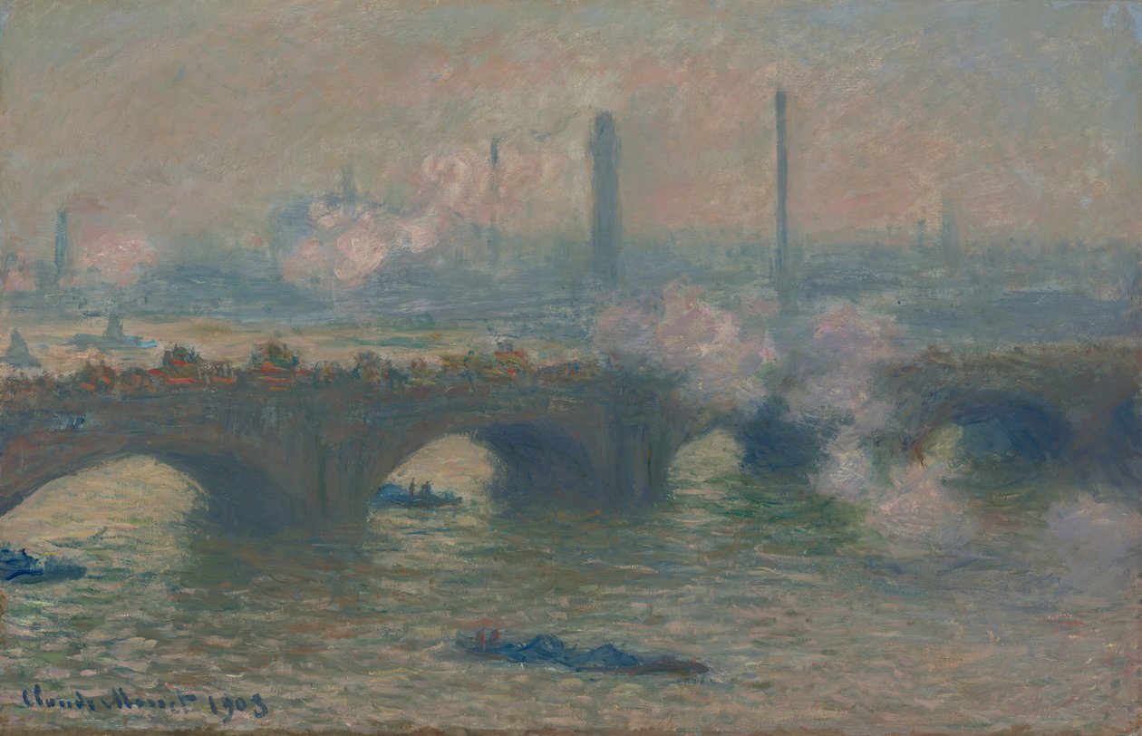 Waterloo híd, szürke nap alkotó: Claude Monet