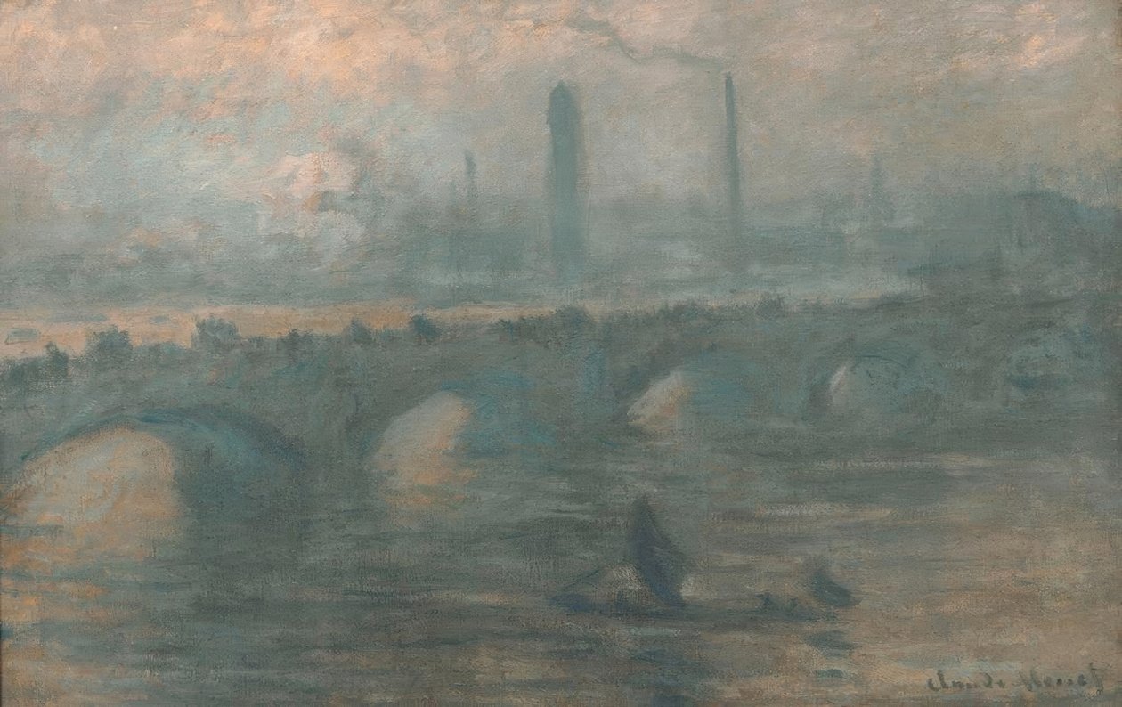 Waterloo híd, ködös reggel alkotó: Claude Monet