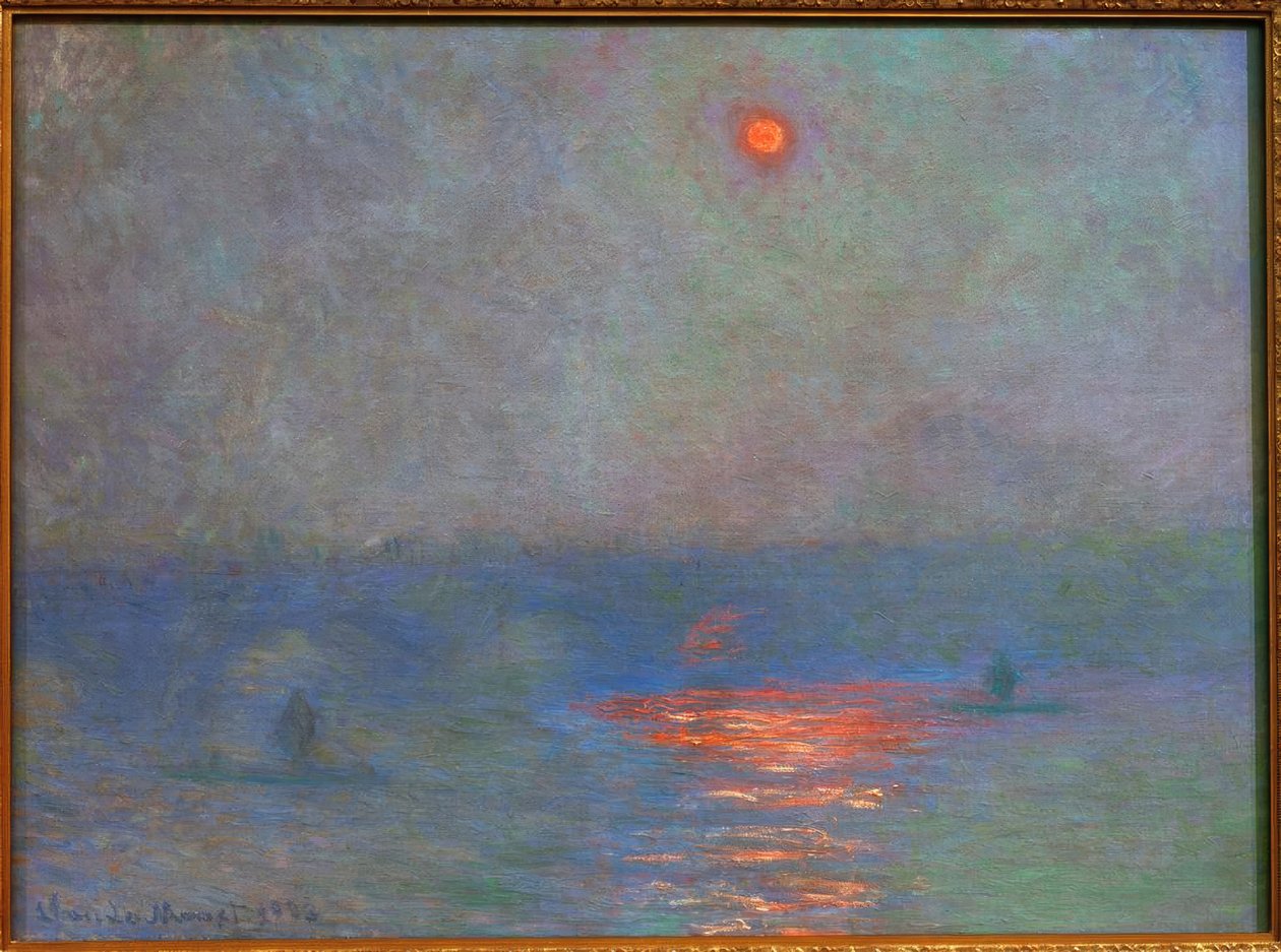 Waterloo híd, Nap a ködben (Sonne im Nebel) alkotó: Claude Monet
