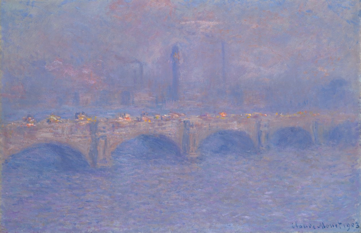 Waterloo híd, napfényhatás alkotó: Claude Monet