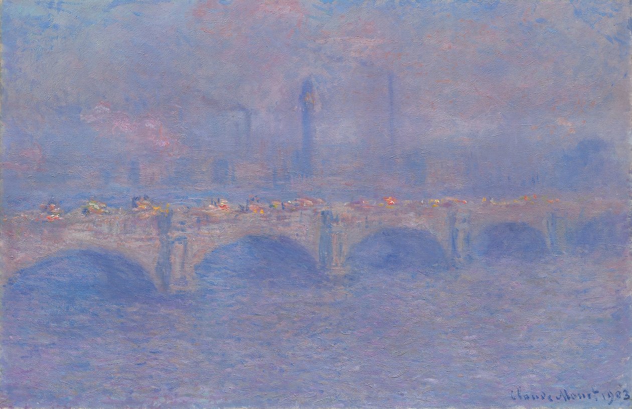 Waterloo híd, napfényhatás alkotó: Claude Monet