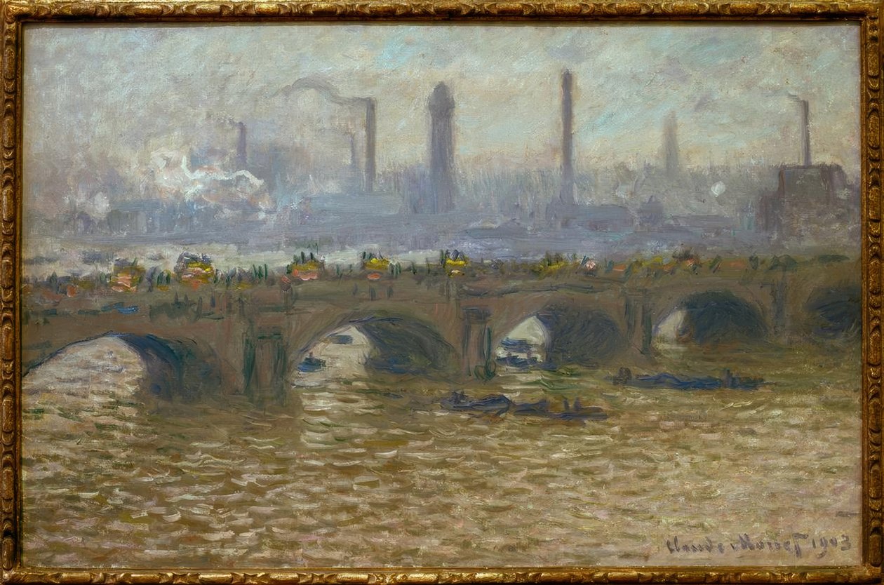 Waterloo Bridge, Temps szürke (Waterloo Bridge, Grey Sky alkotó: Claude Monet