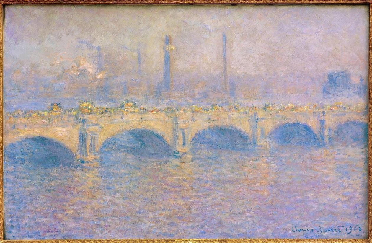 Waterloo híd, naphatás (Waterloo Bridge, Sonne) alkotó: Claude Monet
