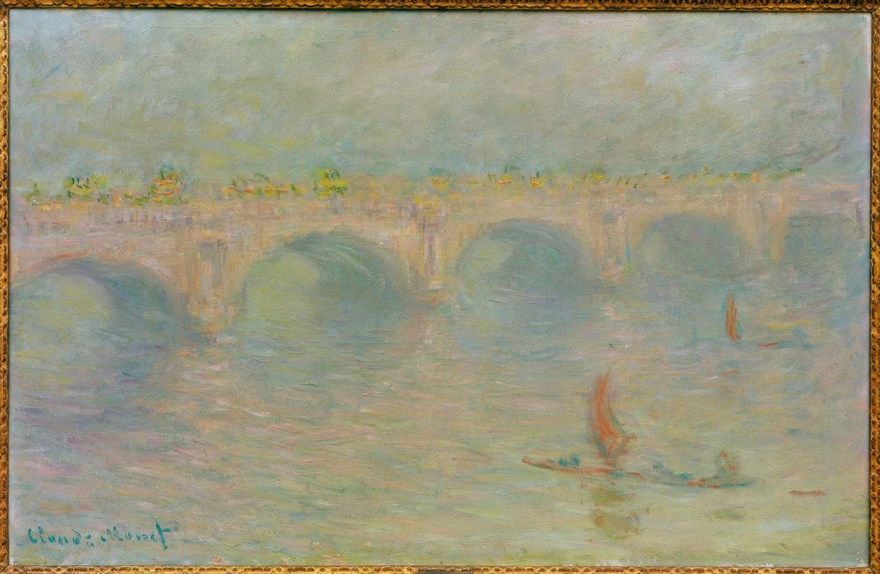 Waterloo híd, naphatás (Waterloo Bridge, Sonne) alkotó: Claude Monet