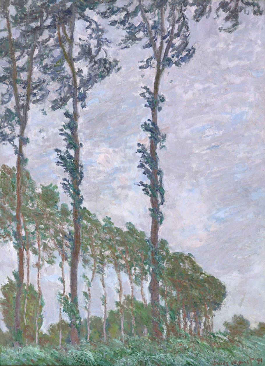 Szélhatás, Nyárfák sorozata, 1891 alkotó: Claude Monet