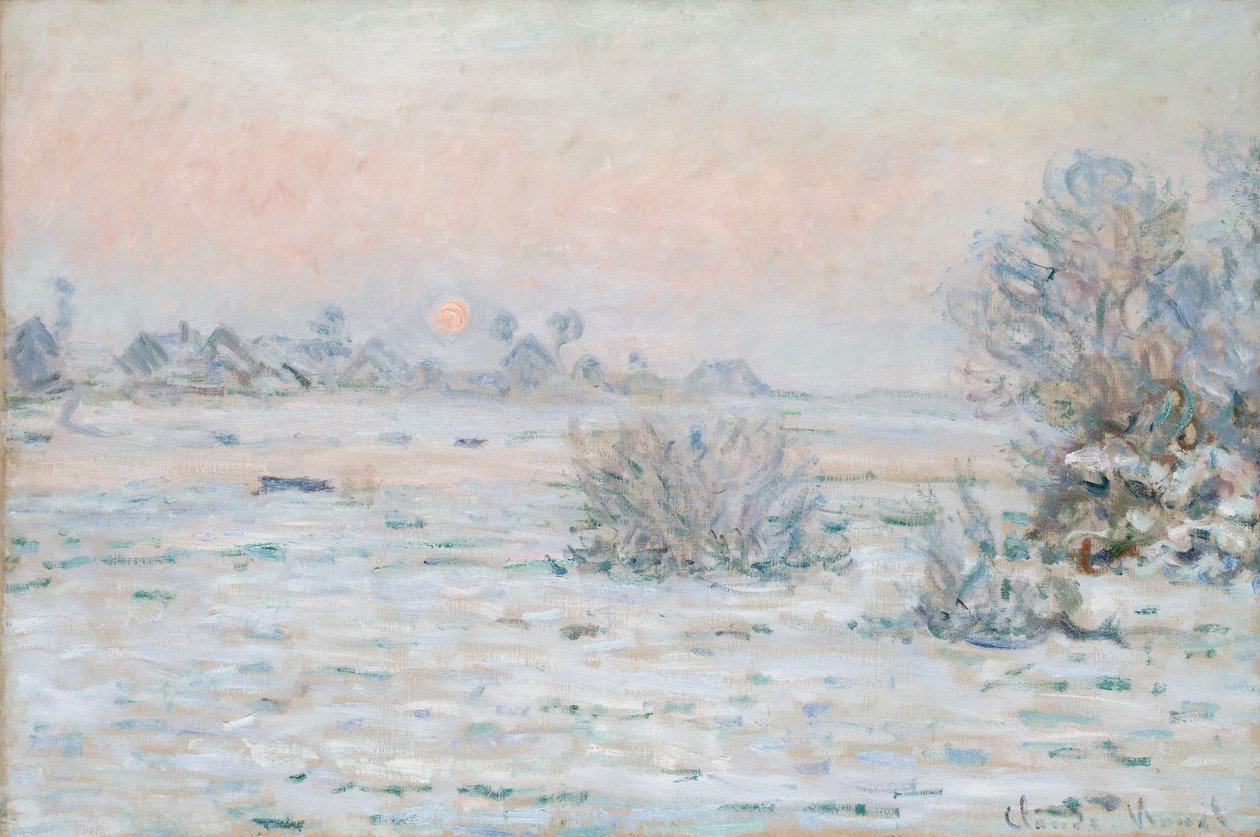 Téli nap a Lavacourtban alkotó: Claude Monet