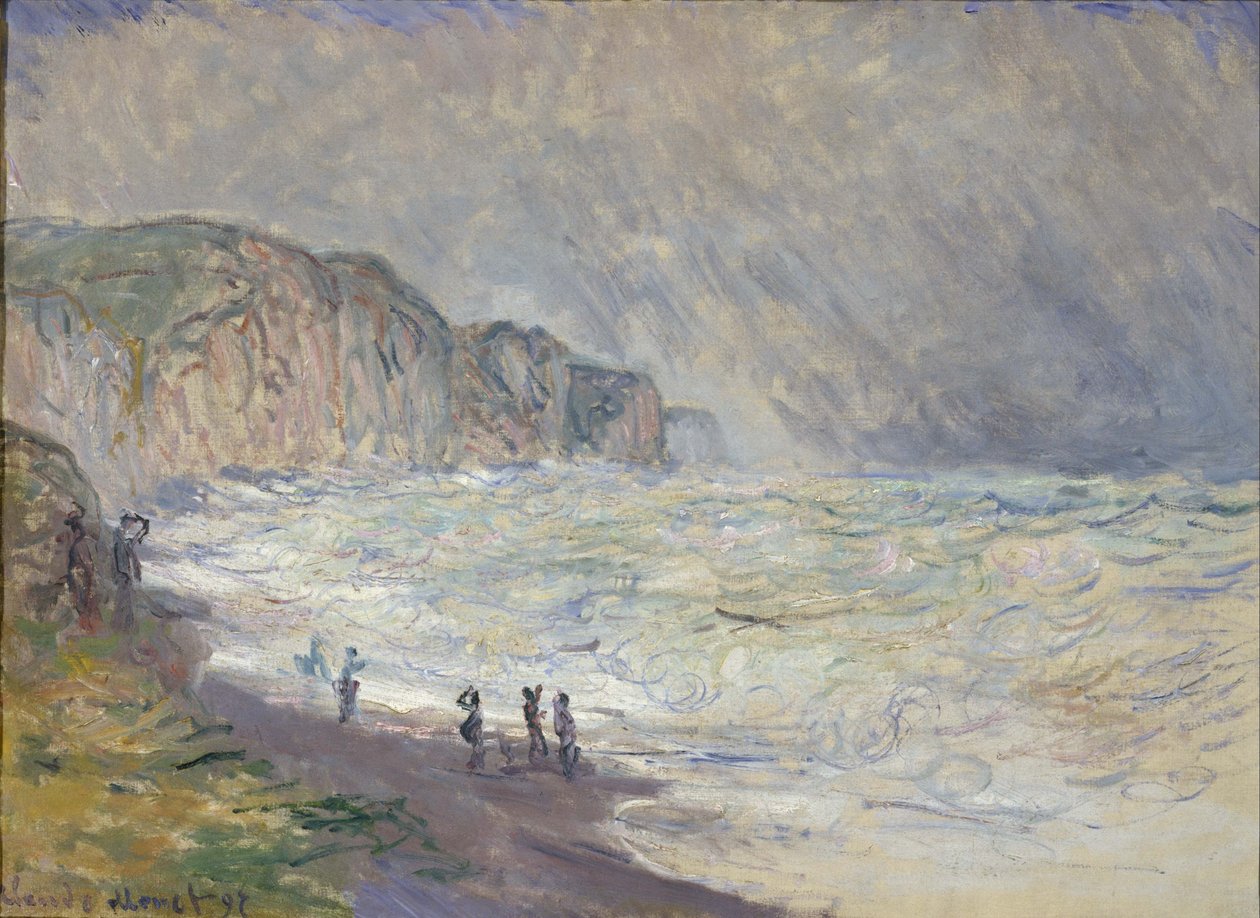 Nehéz tenger Pourville-nél alkotó: Claude Monet