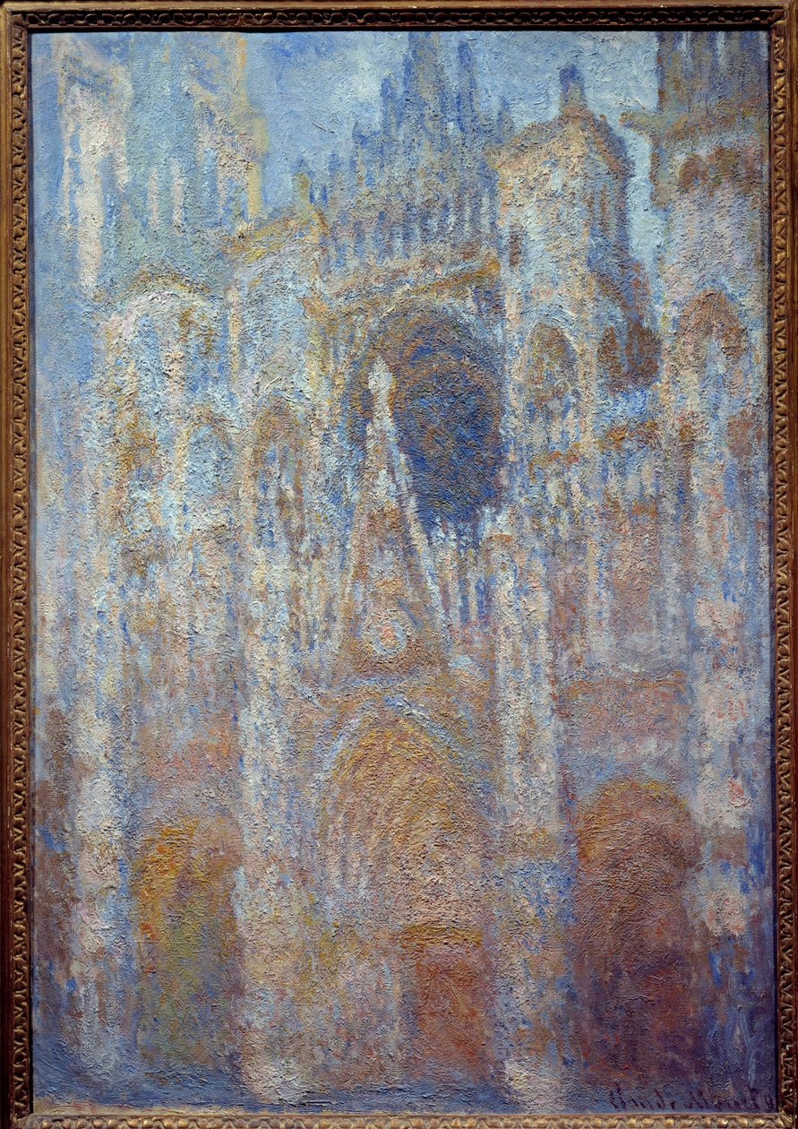 la cathedrale de Rouen, le portal soleil matinal, harmonie bleu Claude Monet festménye (1840-1926) 1893 V. 0,91 x 0,63 m Párizs, musee d
