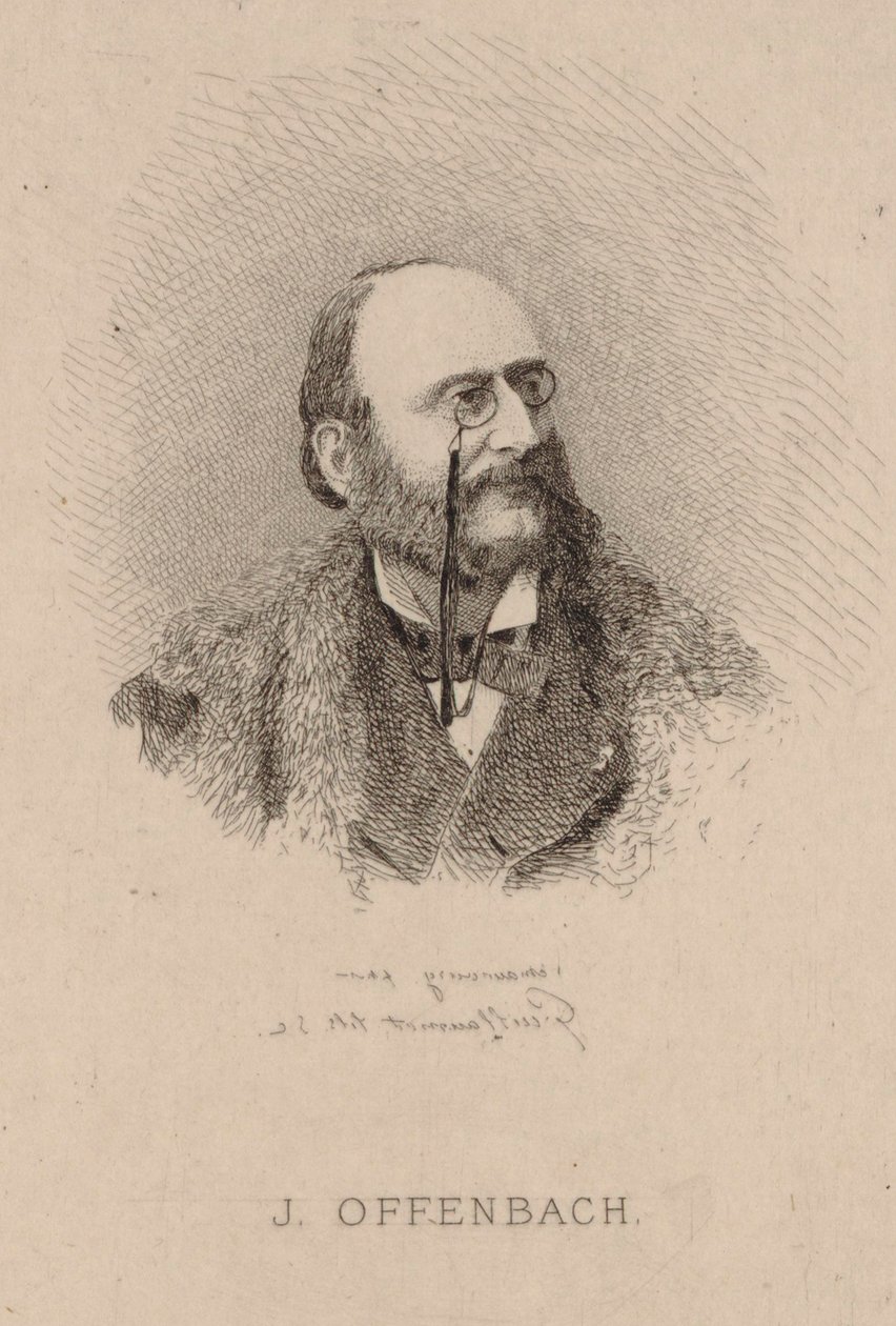 Jacques Offenbach portréja 1819-1880, 1870. alkotó: Claude Nicolas Eugène Guillaumot
