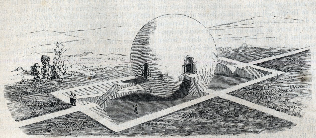 Claude Nicolas Ledoux (1736-1806) egy tanyasi őrház terve. alkotó: Claude Nicolas Ledoux