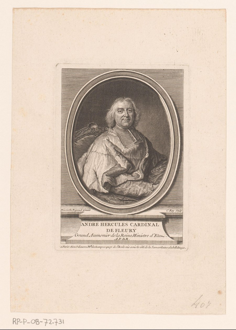 André-Hercule de Fleury portréja alkotó: Claude Roy