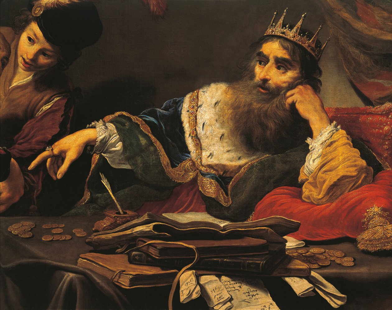 Claude Vignon (1593-1670) Kroiszusz Lydianustól tisztelegve, olaj, vászon alkotó: Claude Vignon