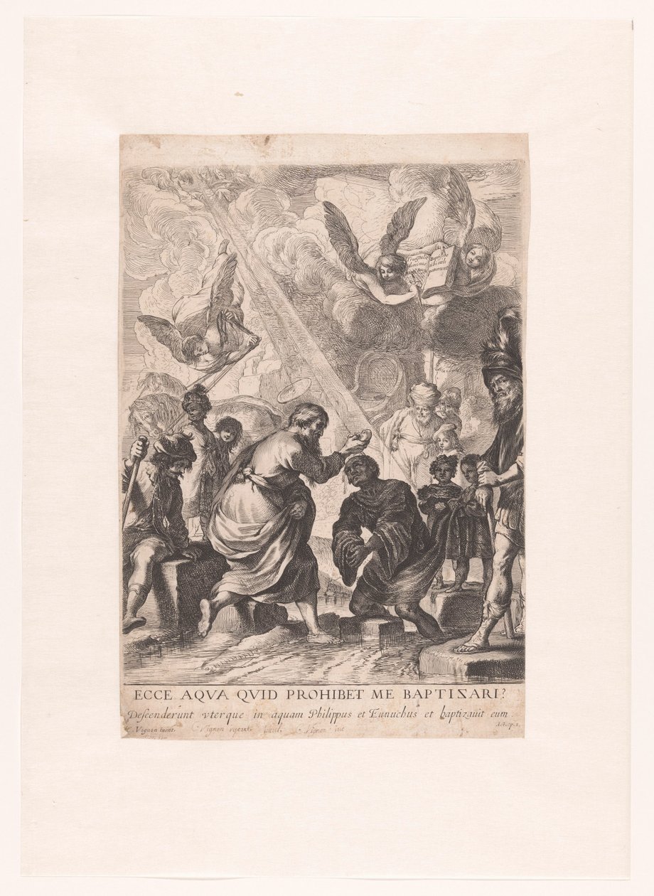 Eunuch keresztsége alkotó: Claude Vignon