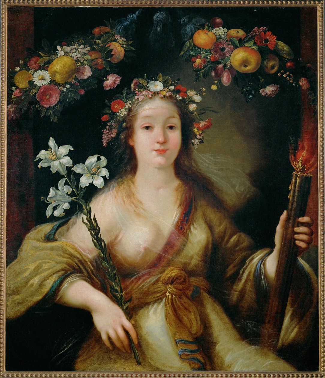 Flora ... (festmény vászonra) alkotó: Claude Vignon