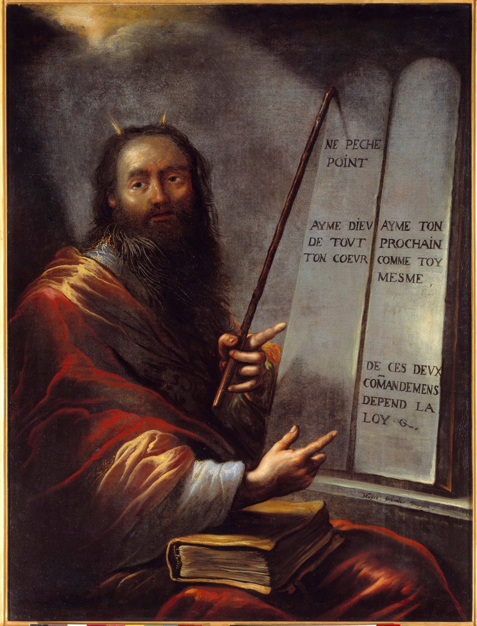 Mózes és a törvény táblázatai Claude Vignon (1593-1670) festménye, 17. század V. 1,29x0,9 m Rouen, Szépművészeti Múzeum alkotó: Claude Vignon