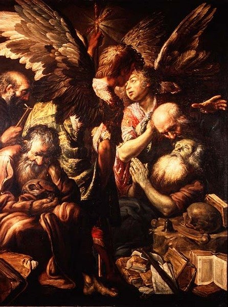 Szent Antal halála (olaj, vászon) alkotó: Claude Vignon