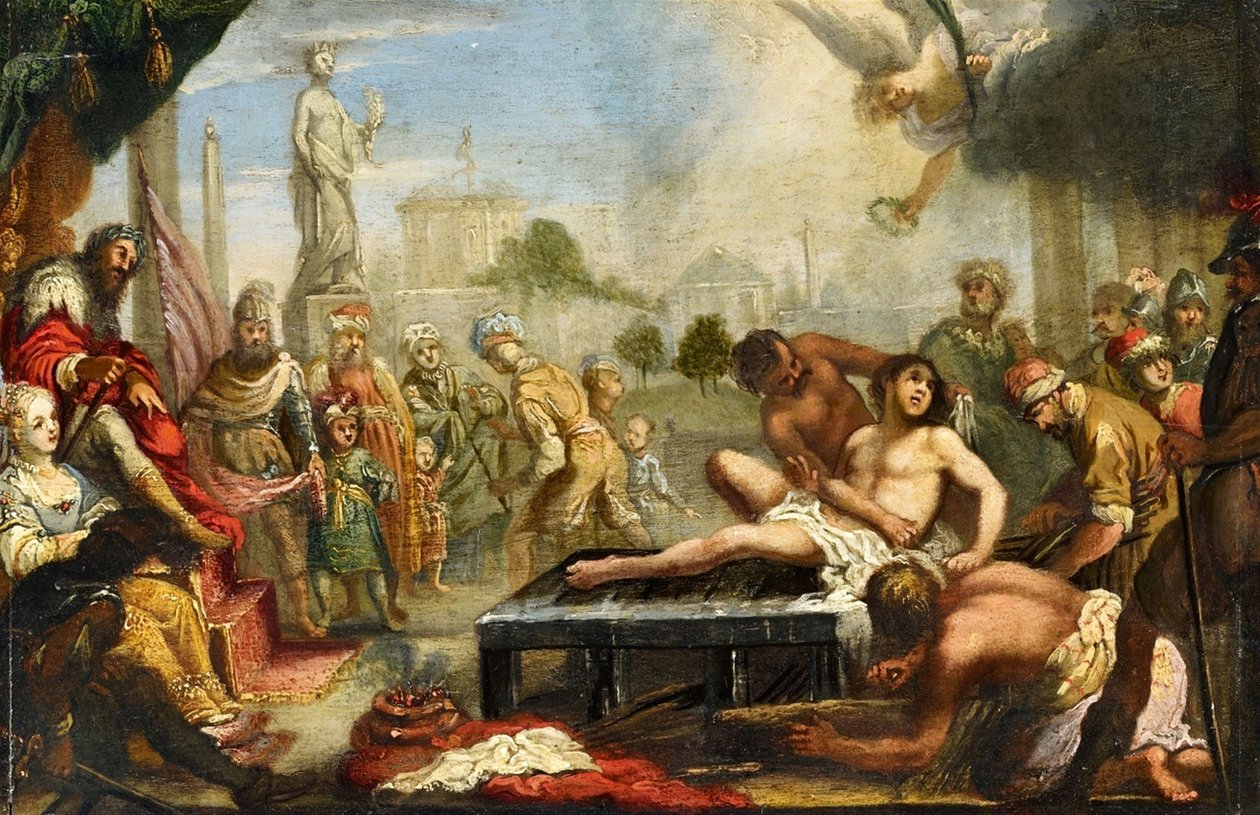 Szent Lőrinc mártíromsága alkotó: Claude Vignon