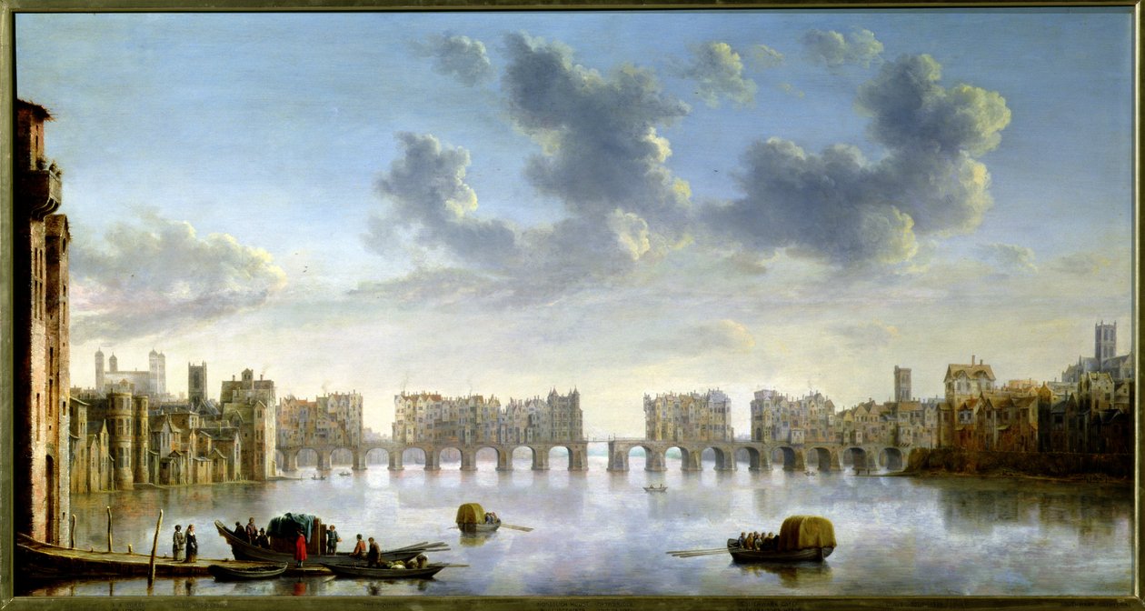 Old London Bridge (olaj), 1630 körül alkotó: Claude de Jongh