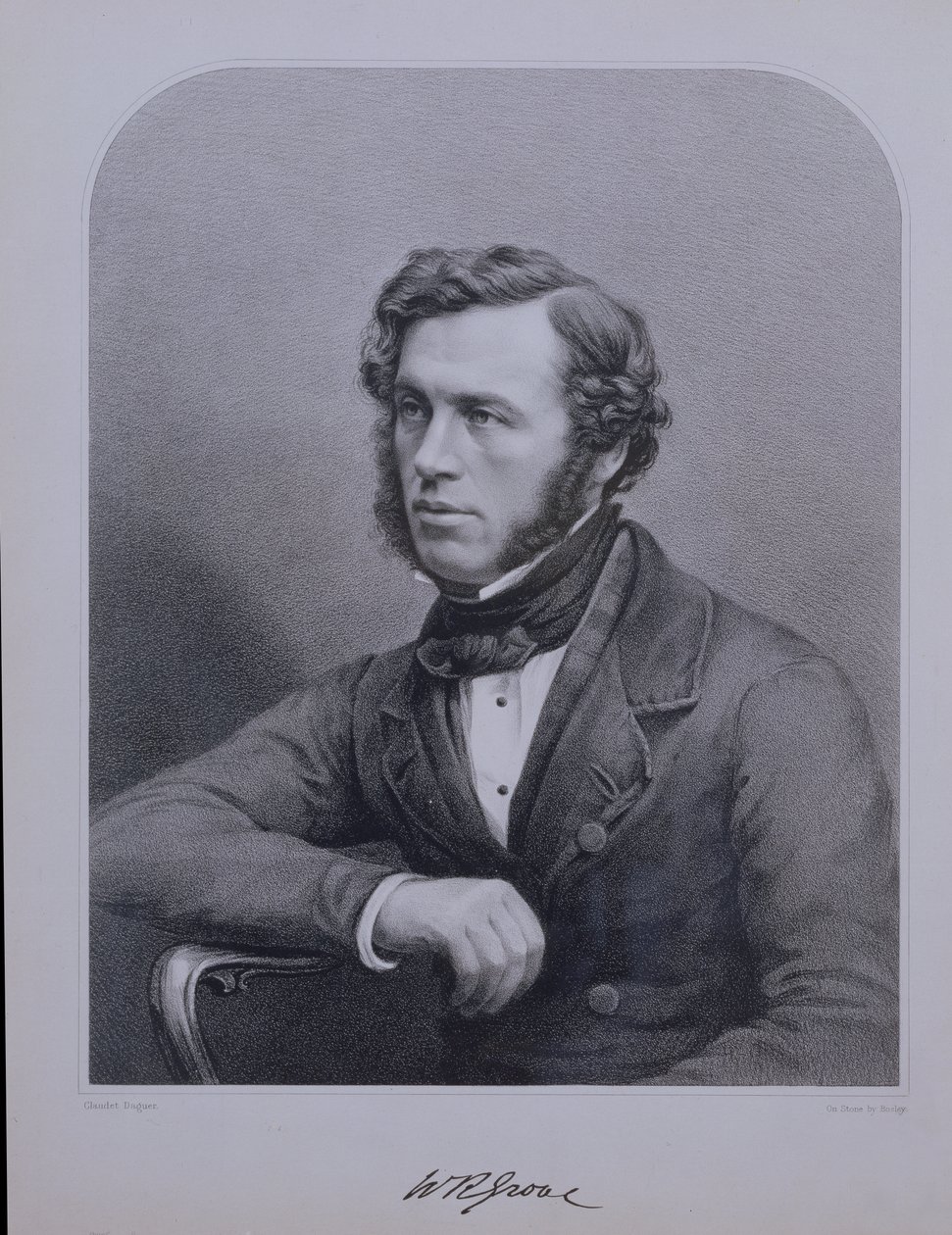 Sir William Grove (1811-96) portréja, Bosley metszete alkotó: Claudet Daguer