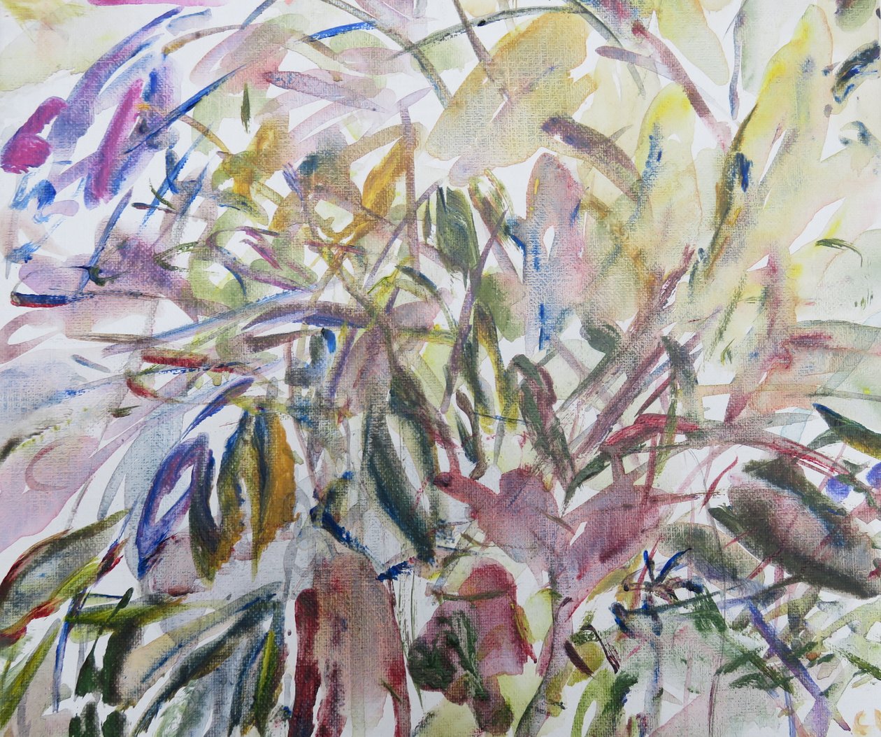 Levelek I, 2011 (akril, vászon) alkotó: Claudia Hutchins Puechavy