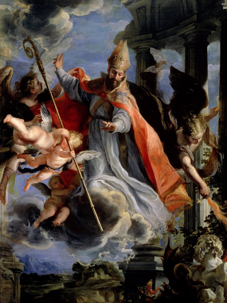 Szent Ágoston diadala (354-430) 1664 alkotó: Claudio Coello