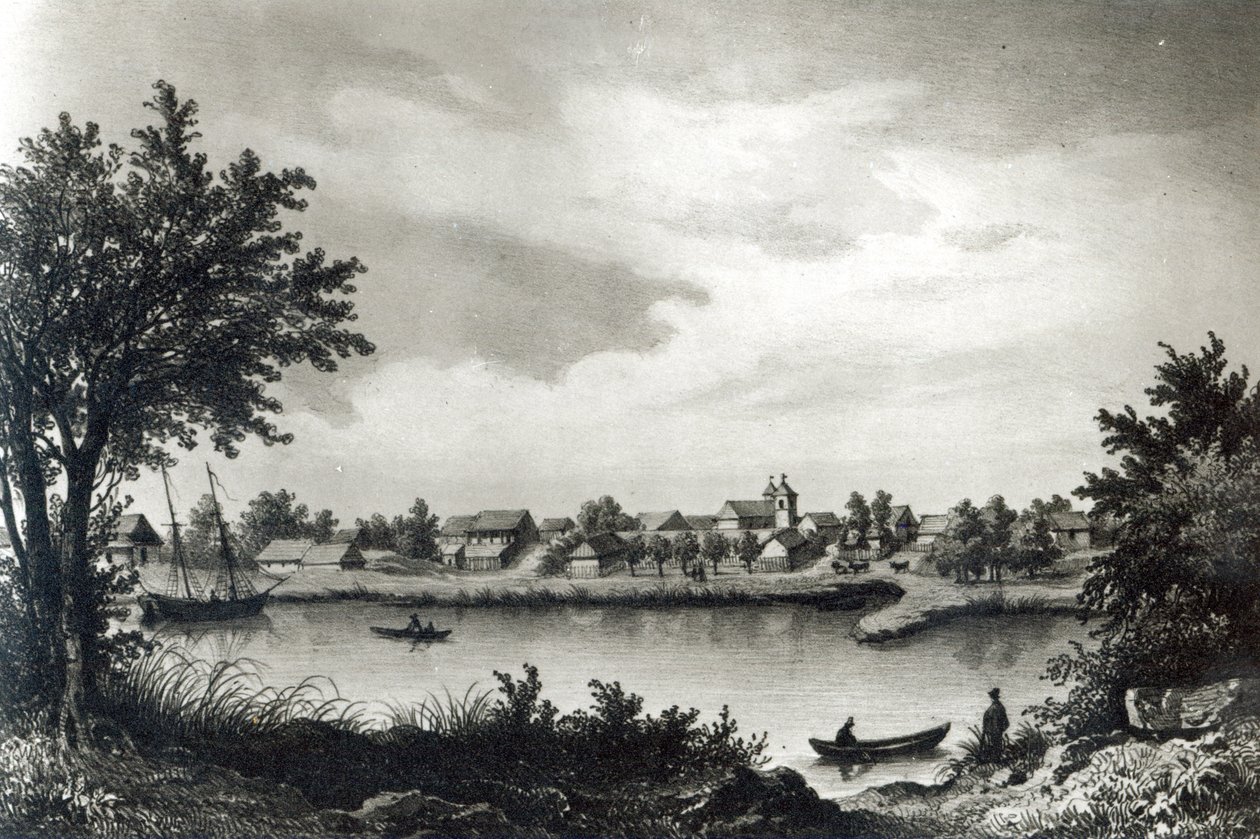 Valdivia, H. Wander-Burch vésett „Chile történelméből”, 1836 alkotó: Claudio Gay