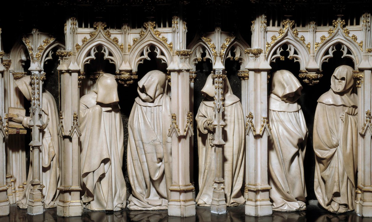 Kemény Fülöp (1342-1404) sírjának bűnbánói Claus Sluter (1350-1406) szobra XV. Dijon, Szépművészeti Múzeum alkotó: Claus Sluter
