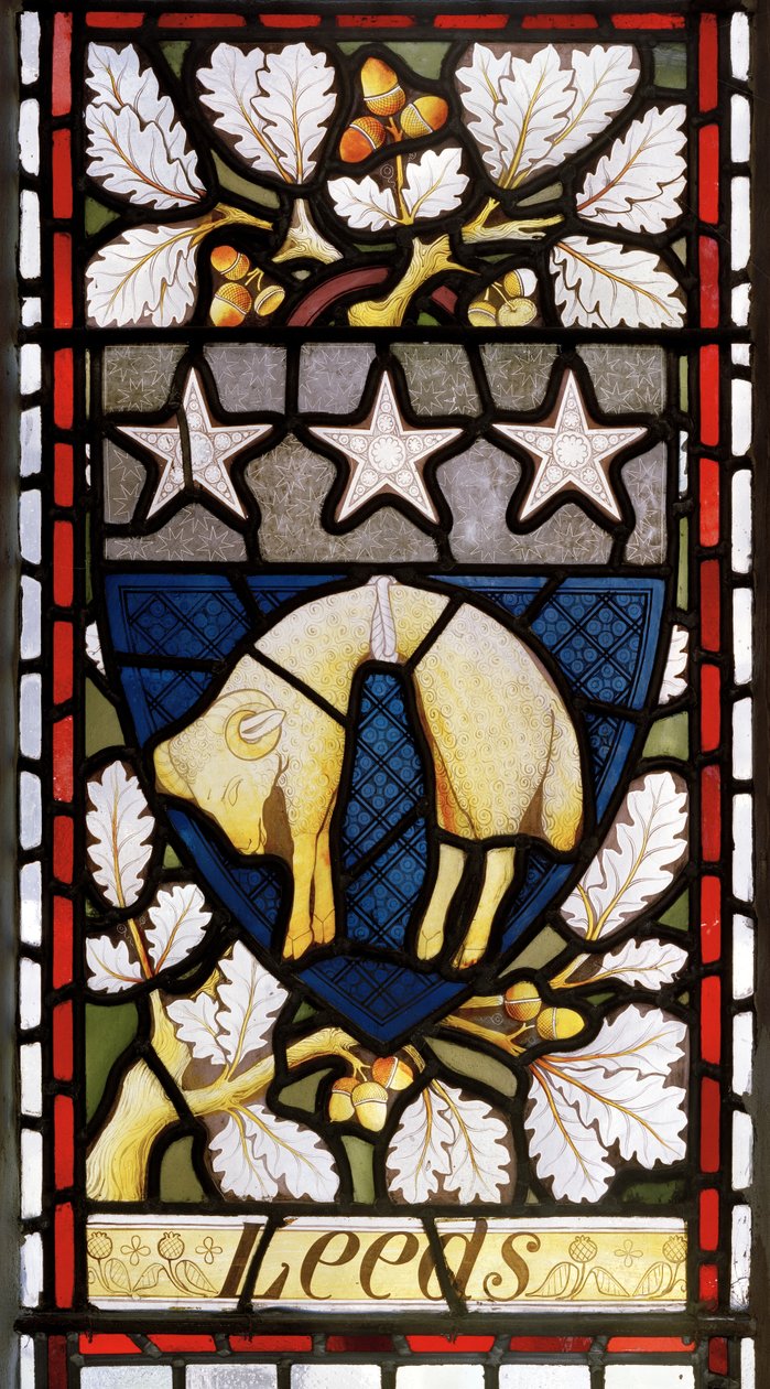 Leeds Heraldry, 1867-71 (ólomüveg) alkotó: Clement James Heaton