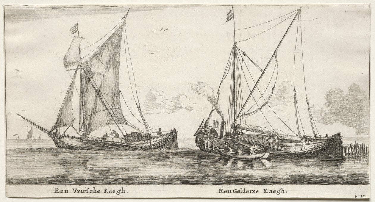 Különféle hajók és Amszterdam kilátásai (Verscheÿde Ships és Gesichten van Amstelredam), II. rész: Egy fríz bilander. Egy Gelderland Bilander alkotó: Clement de Jonghe