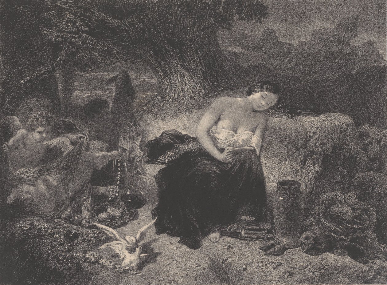 Kísértés, kb. 1850. alkotó: Célestin Nanteuil
