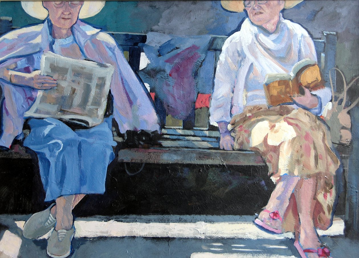 Bench, 2007 (akril, tábla) alkotó: Clive Metcalfe
