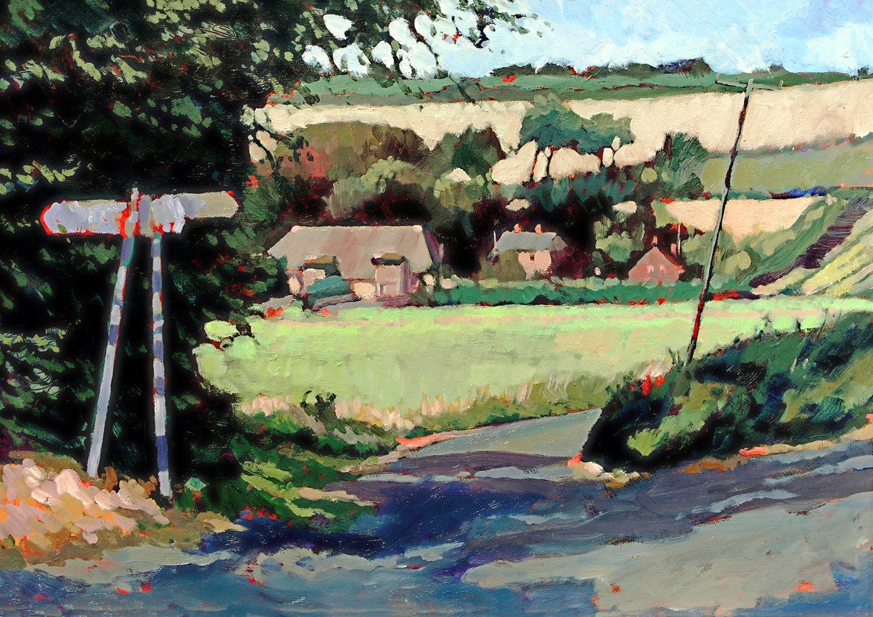 Kent Landscape Ripple, 2007 (akril a fedélzeten) alkotó: Clive Metcalfe