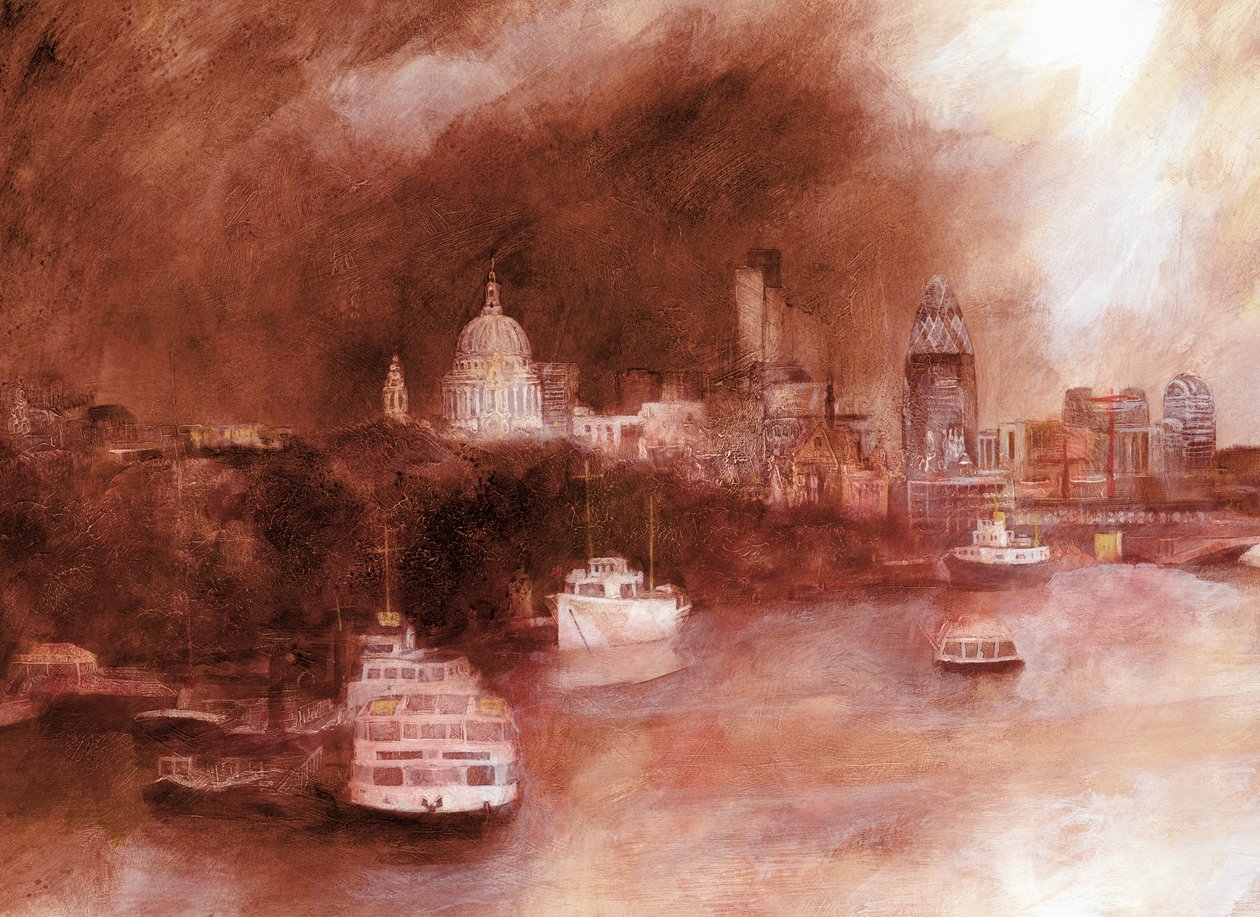 St. Pauls Red, 2007 (akril a táblán) alkotó: Clive Metcalfe